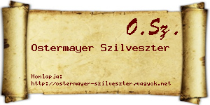 Ostermayer Szilveszter névjegykártya