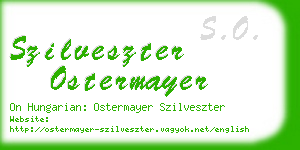 szilveszter ostermayer business card